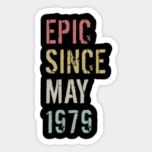 40th Birthday Gift Epic Since May 1979 Sticker